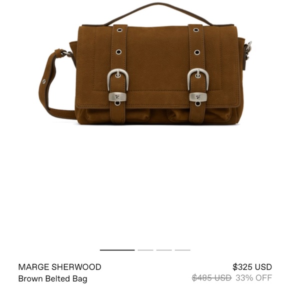 Marge Sherwood Brown Belted Bag - Picture 8 of 9